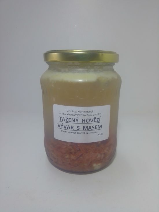 Tažený hovězí vývar s masem